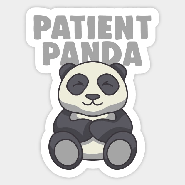 Patient panda Sticker by il_valley